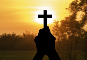 cross holy and prayed