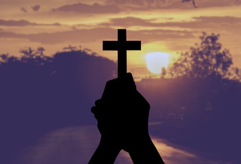 cross holy and prayed