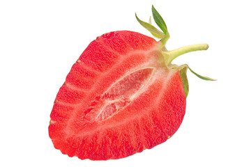 Strawberry fruit on white