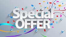 Special Offer Text On White Background