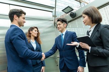 Group of business people meeting