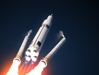 Wall Mural - space launch system solid rocket boosters separation