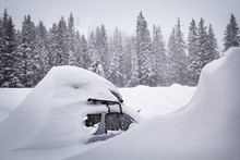 Car Buried In Snow