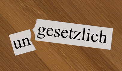 Sticker - gesetzlich, ungesetzlich