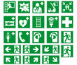 Rettungszeichen Sammlung nach ISO 7010 und ASR