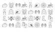© helen_f - Vector set of linear motorcycle icons