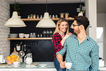 Having a morning coffee together