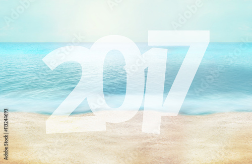 Fotografie, Obraz 2017 summer time golden paradise photo and 3D render background
