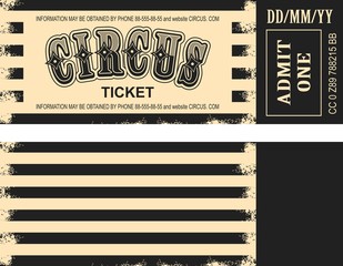 Wall Mural - retro circus ticket