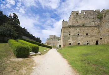 Wall Mural - Moat and walls of Rhodes