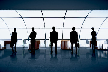 Wall Mural - Businesspeople figures  in office