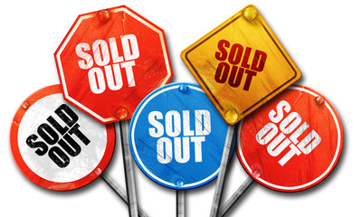 Wall Mural - sold out, 3d rendering, rough street sign collection