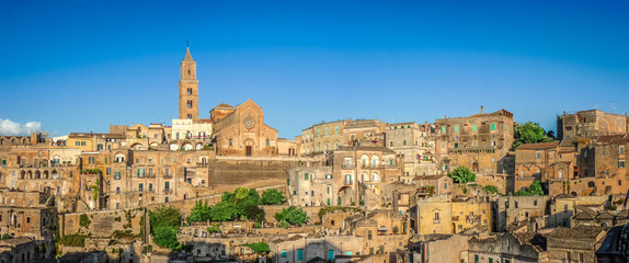 Fototapete - Historic town of Matera at sunset, Basilicata, Italy