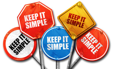 Wall Mural - keep it simple, 3d rendering, rough street sign collection