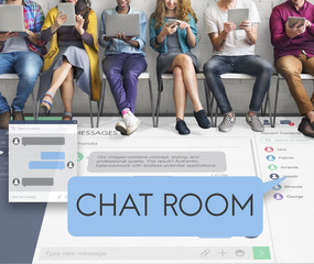 Poster - Chat Room Chatting Communication Connect Concept