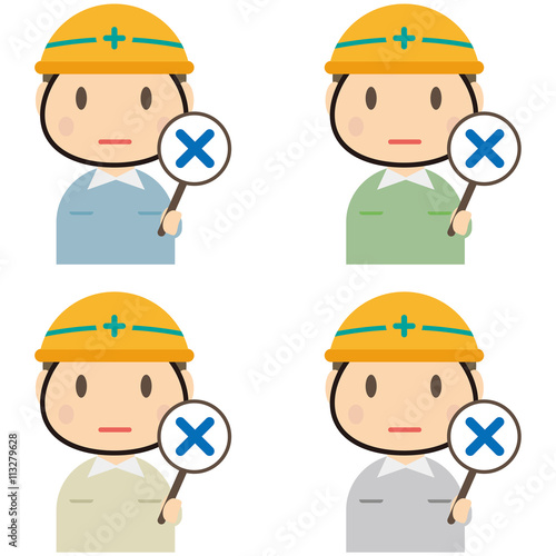 バツの札を上げる作業員の男性制服4つのカラ アイコン Buy This Stock Vector And Explore Similar Vectors At Adobe Stock Adobe Stock バツの札を上げる作業員の男性制服4つのカラ アイコン Buy This Stock Vector And Explore Similar Vectors At Adobe Stock Adobe Stock
