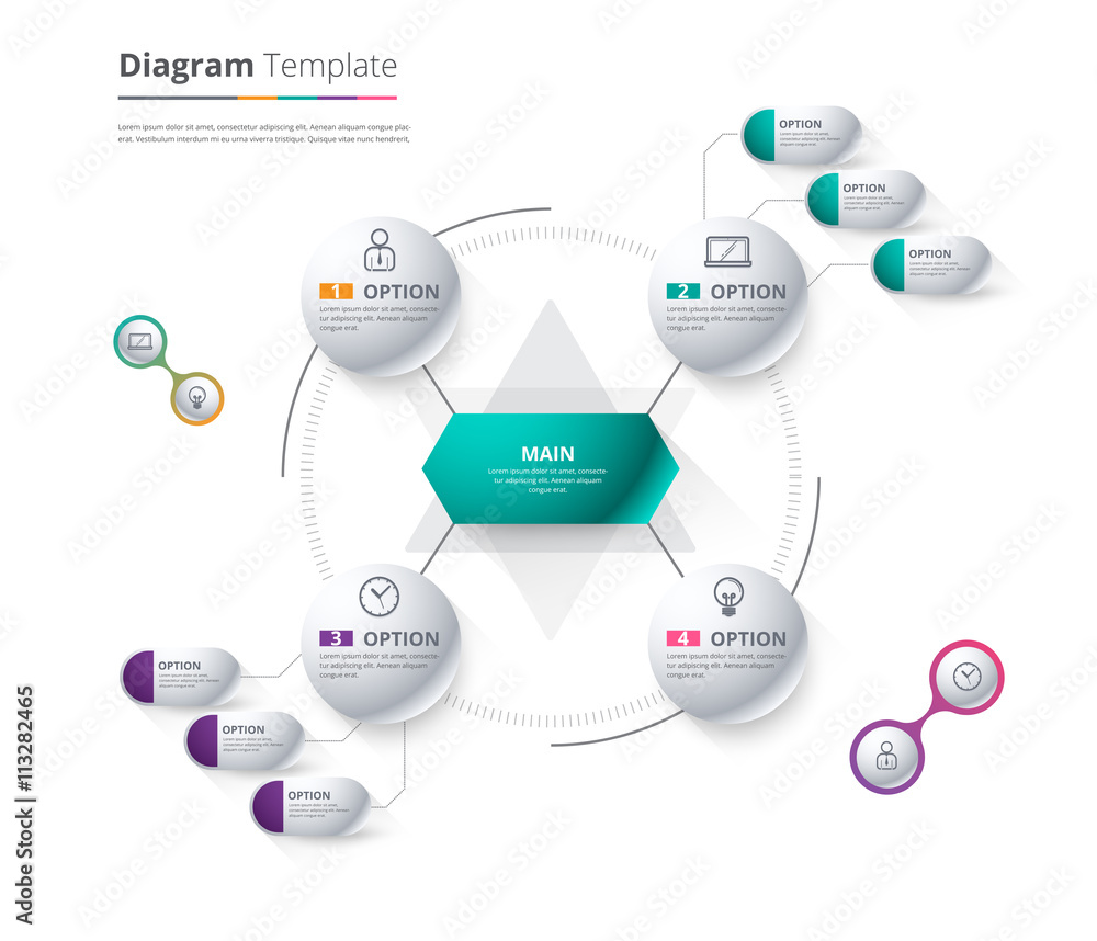 Diagram Template, Organization chart template. flow template, bl Stock