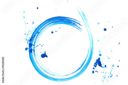 水色の丸と点 白背景 Stock Illustration Adobe Stock