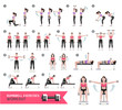 © graphixmania - Woman dumbbell workout fitness and exercises. Vector Illustratio