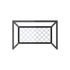 Football goal silhouette.Vector Soccer goal icon in flat style isolated on a white background