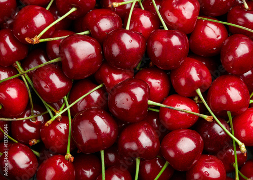 Fotografía Cherry Background. Sweet organic cherries