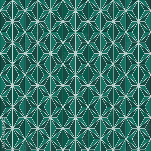 Board z aluminiowym obramowaniem Bezszwowe tło z zieloną wielokąt geometrii linii.