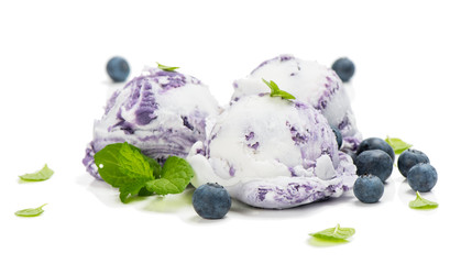 Wall Mural -  Blueberry and vanilla  ice cream.