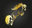 horse gold royal illustration
