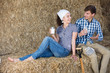 © JackF - couple in the hay with milk