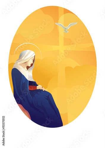 Naklejka samoprzylepna Mary przeciwko krzyżowi