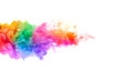 Leinwanddruck Bild - Rainbow of Acrylic Ink in Water. Color Explosion