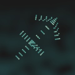 Wall Mural - Archer astrology sign. Neon shine disco particles astrological symbol. 3D rendering