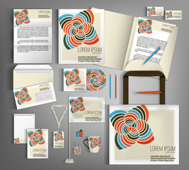 Wall Mural - Corporate Identity set. Beautiful retro design.