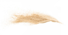 Sand On White Background ,stop Motion,sand Explode