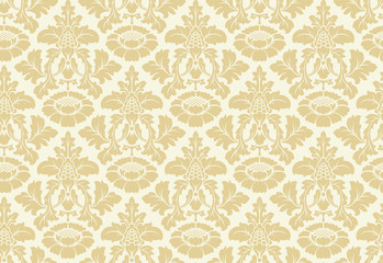 Wall Mural - Vector seamless floral damask pattern