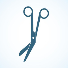 Medical scissors vector