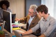 © WavebreakMediaMicro - Businessman explaining colleagues over computer
