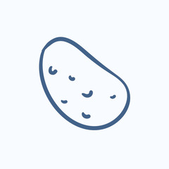 Potato sketch icon.