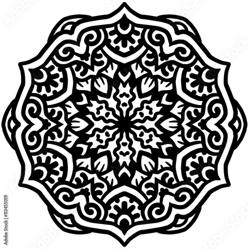 Download Black mandala for coloring. Mandala vector coloring page ...