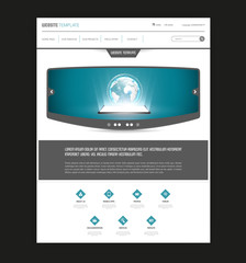 Wall Mural - clean website template, vector design