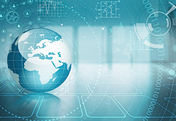new world technology, globalization concept