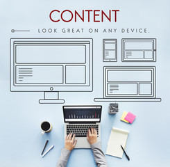 Sticker - Responsive Design Layout Connection Content Concept