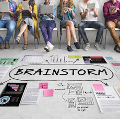 Sticker - Brainstorm Inspiration Ideas Analysis Concept