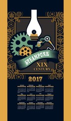 Wall Mural - Calendar 2017 steam punk