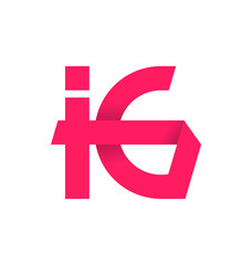 ig two letter composition for initial, logo or signature.