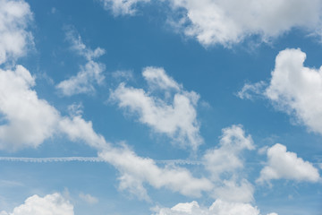 Blue sky background with white clouds