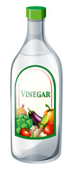 Canvas Print - Bottle of vegetable vinegar