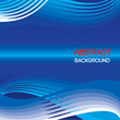 © tharnthip - Abstract background vector of blue line and wave.