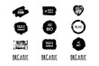 © artemisia1508 - Labels with vegetarian and raw food diet designs. Organic food tags and elements set for meal and drink,cafe, restaurants and organic products packaging.Vector.