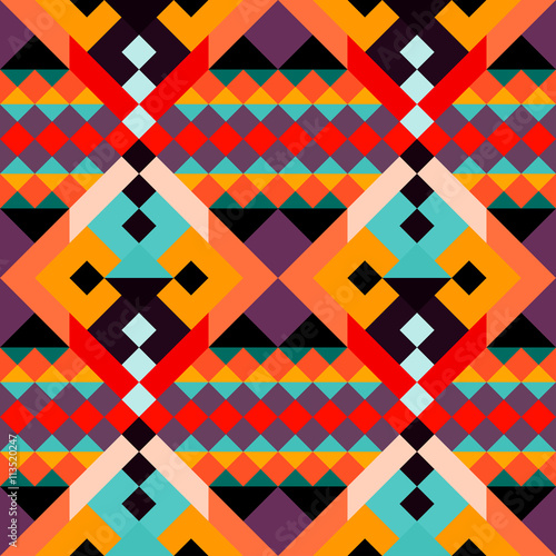 Tapeta ścienna Kolorowe geometryczne wielokątów wzór